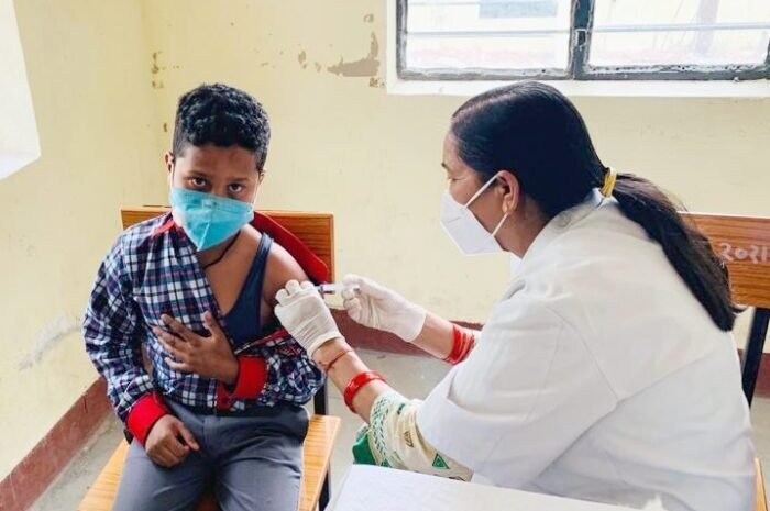 केवी में आयोजित हुआ टीकाकरण शिविर